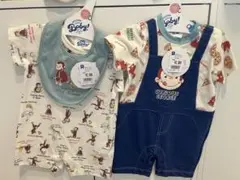 【新品未使用】　おさるのジョージ　ロンパース　カバーオール　70