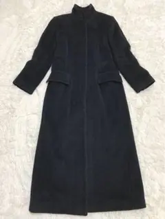 美品 theory ロング丈 スタンドカラー カシミヤ アンゴラ コート
