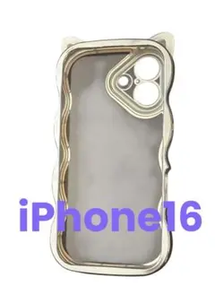 iPhone16 ケース　猫耳　クリア