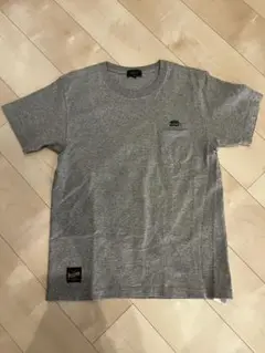 ROTAR Lip 1p Pocket Tee ヘビーオンス 刺繍 グレー
