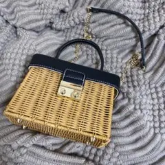 ZARA かごバッグ ラタン カゴバッグ ショルダー