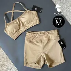 新品 FOXXIE スポーツブラ＆ショーツ ライトモカ M 水陸両用