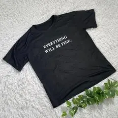 半袖Tシャツ　『L相当』　ブラック　英字ロゴ　英字プリント　カットソー　シンプル