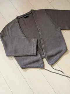 美品 絹100 ボレロ風カーディガン