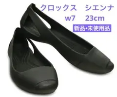 CROCS クロックス　フラットシューズ　シエンナ　ブラック　23.0cm