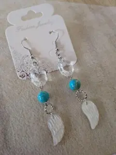 ヴィンテージボヘミアクリスタルガラス再利用のオリジナルピアス