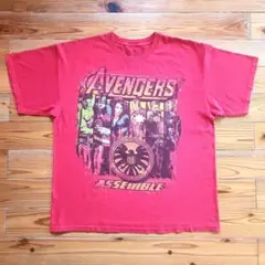 アベンジャーズ Tシャツ XL 赤 2012年製US輸入古着