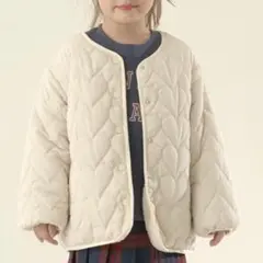リセマイン ハートキルティングブルゾン アイボリー 100cm