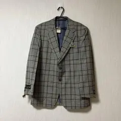 新品　De-luxe チェック柄 テーラードジャケット グレー系