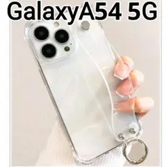 GalaxyA54 5G ケース 　クリア　ベルト付き　リング