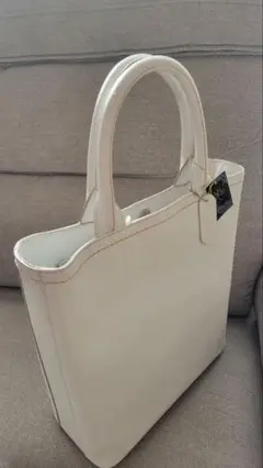 ホワイト レザー トートバッグ　日本製