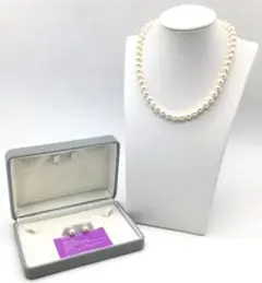 ELEGANT 貝パール ネックレス ピアス セット