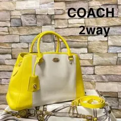 美品 COACH コーチ 2way ショルダー ハンド バッグ