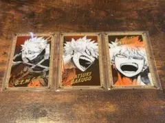 僕のヒーローアカデミア 原画展 箔押しクリアカード 爆豪勝己 3枚セット