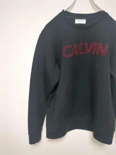 カルバンクライン　Calvin Klein ブラック スウェット　ロゴ　刺繍
