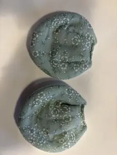 布製小物 青色花柄と無地　母乳パット