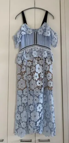 セルフポートレートフラワーロングワンピース美品