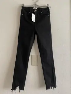 GYDA♡ハイウエスト ラギッドエッジスキニーデニム ブラック　新品タグ付　M