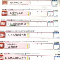 小学3年　理科　1学期　カラーテスト　大日本図書　日本標準