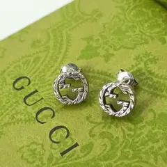 GUCCI　グッチ　インターロッキング　アラベスク　ピアス　シルバー925