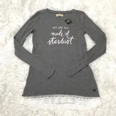 新品▲HOLLISTER ホリスター▲長袖カットソー グレーM チュニック