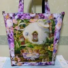 ハンドメイド　ビッグトートバッグ（手提げタイプ）