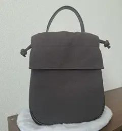 anvocoeur　ハンドバック　巾着　編みバック　チャコールグレー