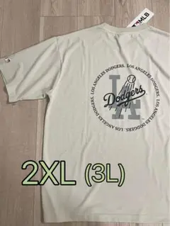 MLB ドジャース 大谷翔平 Tシャツ 半袖 カスレ サークルロゴ 2XL 3L