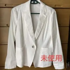 リネンの上質白ジャケット　新品