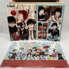 青の祓魔師 グッズ3点セット ポストカード ステッカー ミニクリアファイル