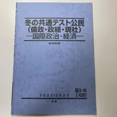 駿台 冬の共通テスト公民（倫理・政治・経済）2021/2022