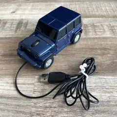 Jeep 車型 USB 有線マウス　青　ラングラー　Wrangler PC