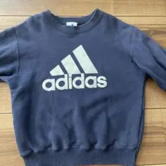 古着adidas ネイビー キッズ　トレーナー 長袖