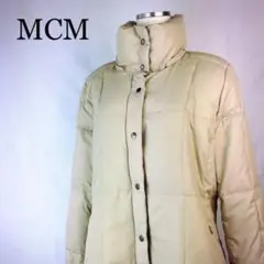 MCM ダウンコート LL 012023 アイボリー 大きいサイズ