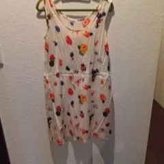 花柄ノースリーブタンクトップ