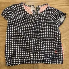 プチバトー　ドット柄ショートスリーブトップス