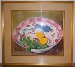 田中照子「黒百合」日本画 額装 共シール A - メルカリ