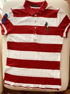 Ralph Lauren 赤白ストライプ ポロシャツ 3