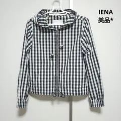 イエナ ギンガムチェック マウンテンパーカー ジャケット フード ブルゾン