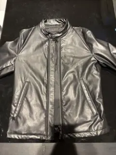 ブラック シングルライダースジャケット S
