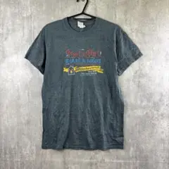 ギルダンアメリカ古着チャリティTシャツ/アートT/ビックプリント/グレー