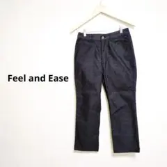 美品✨Feel and Ease デニム風クロップドパンツ ダークグレー