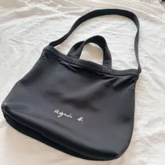 agnes b. 2WAYトートバッグ　ネオプレンRAS19-02 ブラック