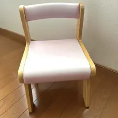 Kidzoo　PVCチェア肘なし子ども用デスクチェア（アイボリー・ピンク）