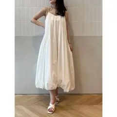 eimy istoire バルーンシルエットキャミワンピース （WHITE）