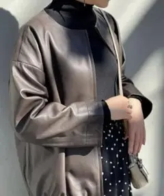 ビアズリー BEARDSLEY レザー ブルゾン 自宅保管品 タグ付き