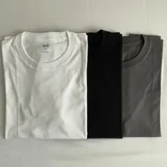 UNIQLO スーピマコットンクルーネックTシャツ 3枚セット（3色 各1枚）