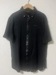 【美品】adabat ブラック ポロシャツ ボタンダウン　ゴルフウェア　黒　M