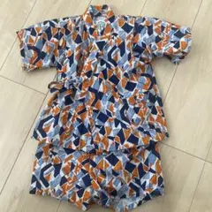 O&G 幾何学模様 甚平 90サイズ　オーシャンアンドグラウンド