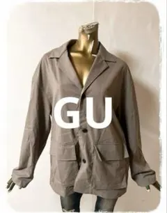 ☘️T15189☘️GU オーバーサイズシャツブルゾン M